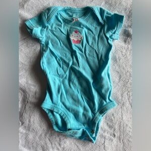Carter's Turquoise Baby Cupcake Short-Sleeve One-Piece Bodysuit